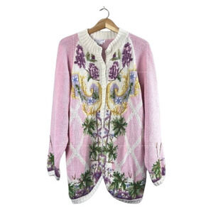 Vintage Women's Ramie Jennifer Reed Cardigan L